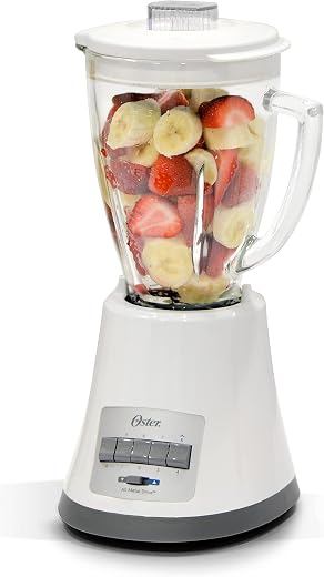 Oster OBL167X Standmixer 450-W Weiß, 8 Geschwindigkeiten