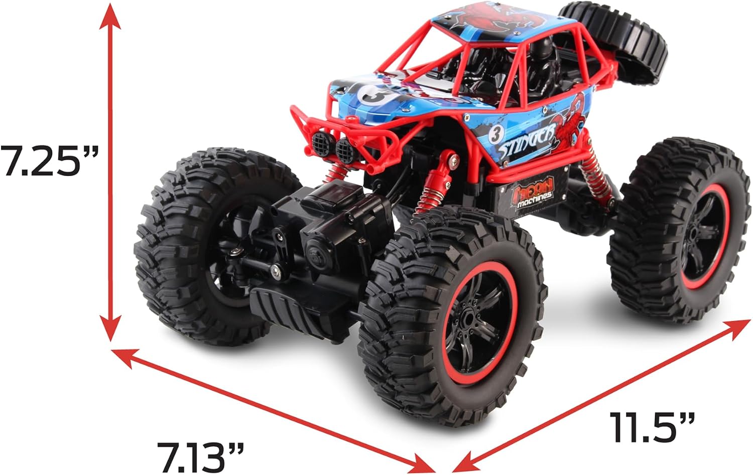 NKOK Mean Machines 4x4 Off-Road Rock Crawler 2.4GHz 1/14 Scale RC (RTR) Stinger,Multi