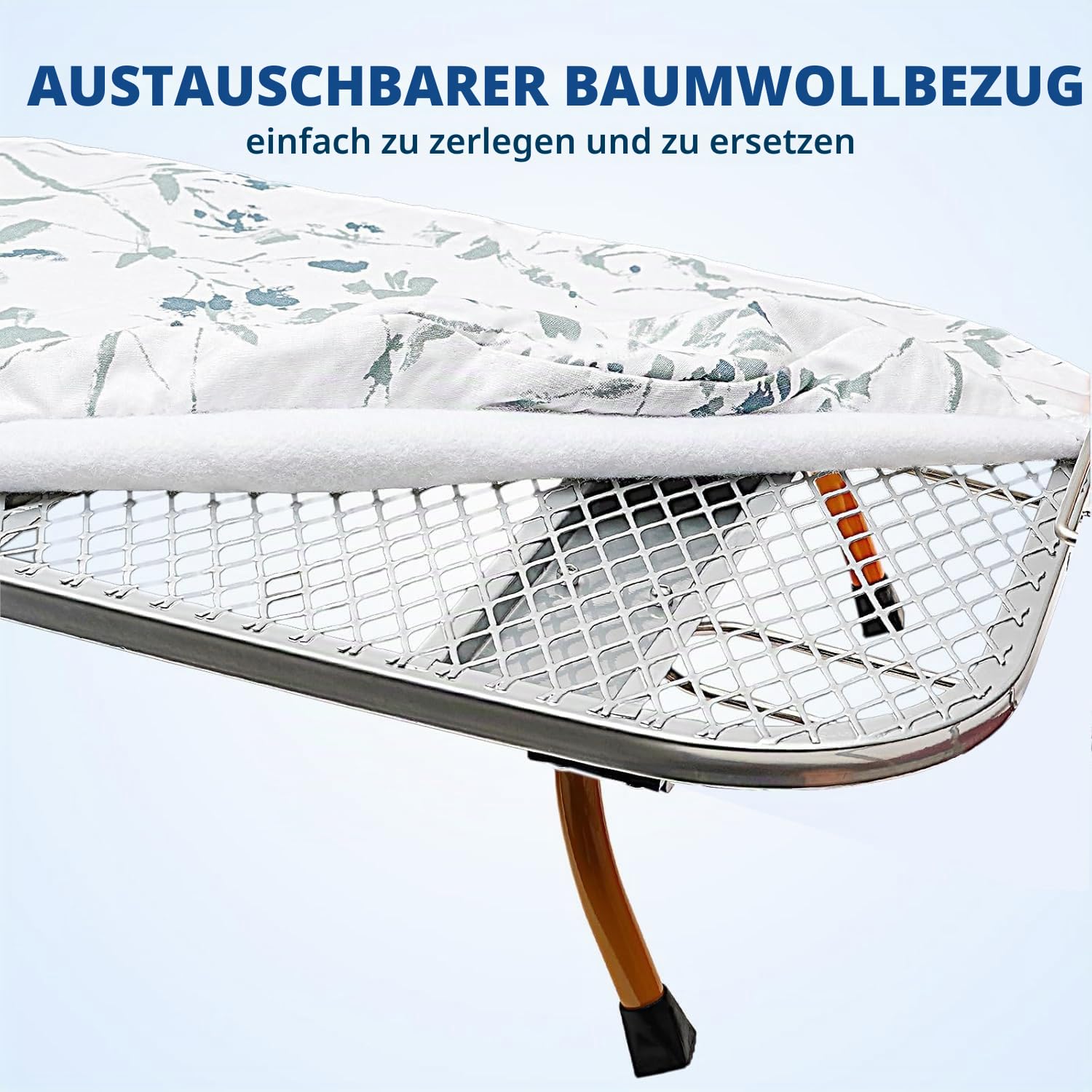 NEWFUN Bügelbrett Klappbar, Tischbügelbrett Klappbar, Tischbügelbrett, Klappbare Tischbeine für Platzersparnis, Kompaktes Bügelbrett mit Bügeltischhalter, Bügeln Schnell und Einfach, Grau,89x33cm