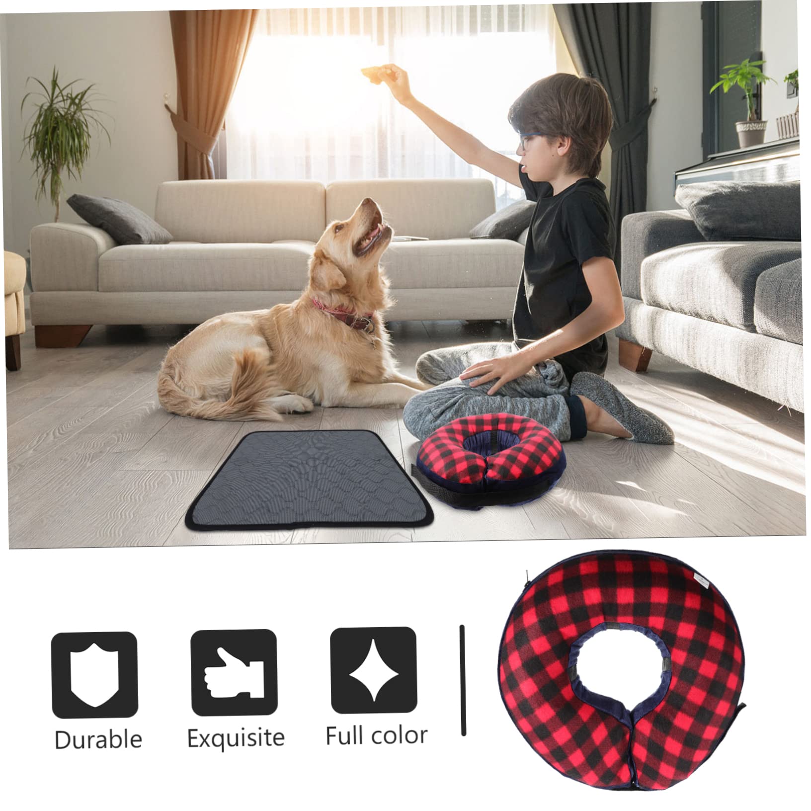 Beaupretty 4piezas Collar Inflable Protector para Perros y Gatos Collar De para Mascotas Protección Postoperatoria y Prevención De Lamedura Mediano Diseño Ergonómico y Lavable