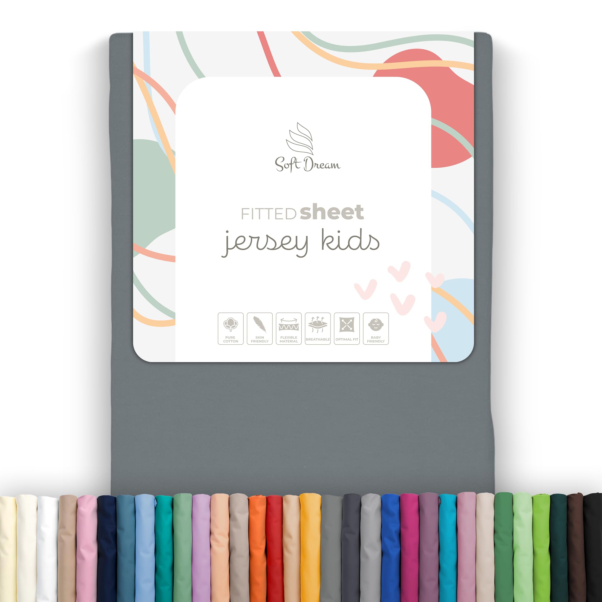 Daydream Lenzuolo Con Angoli Elasticizzati In Jersey Di Cotone - Bianco, Misura Singola 200x90 Cm - 2