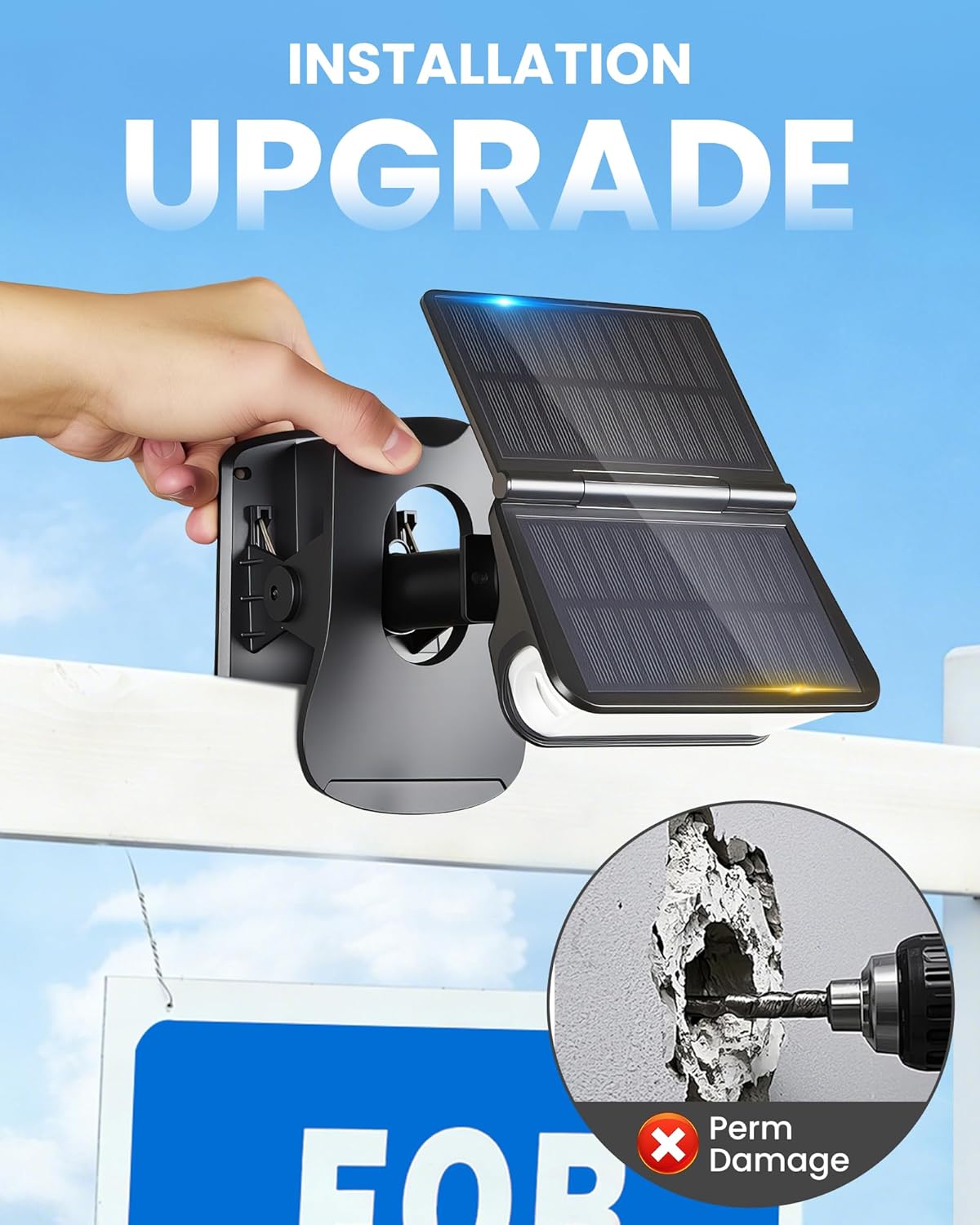 LUHLEE Solar Sign Lights Outdoor, Clip On Solar Light for Real Estate Signs, 65 LED 6000K Bright White, 270° Wide Angle, IP65 Waterproof, Dusk to Dawn Auto On/Off (1)