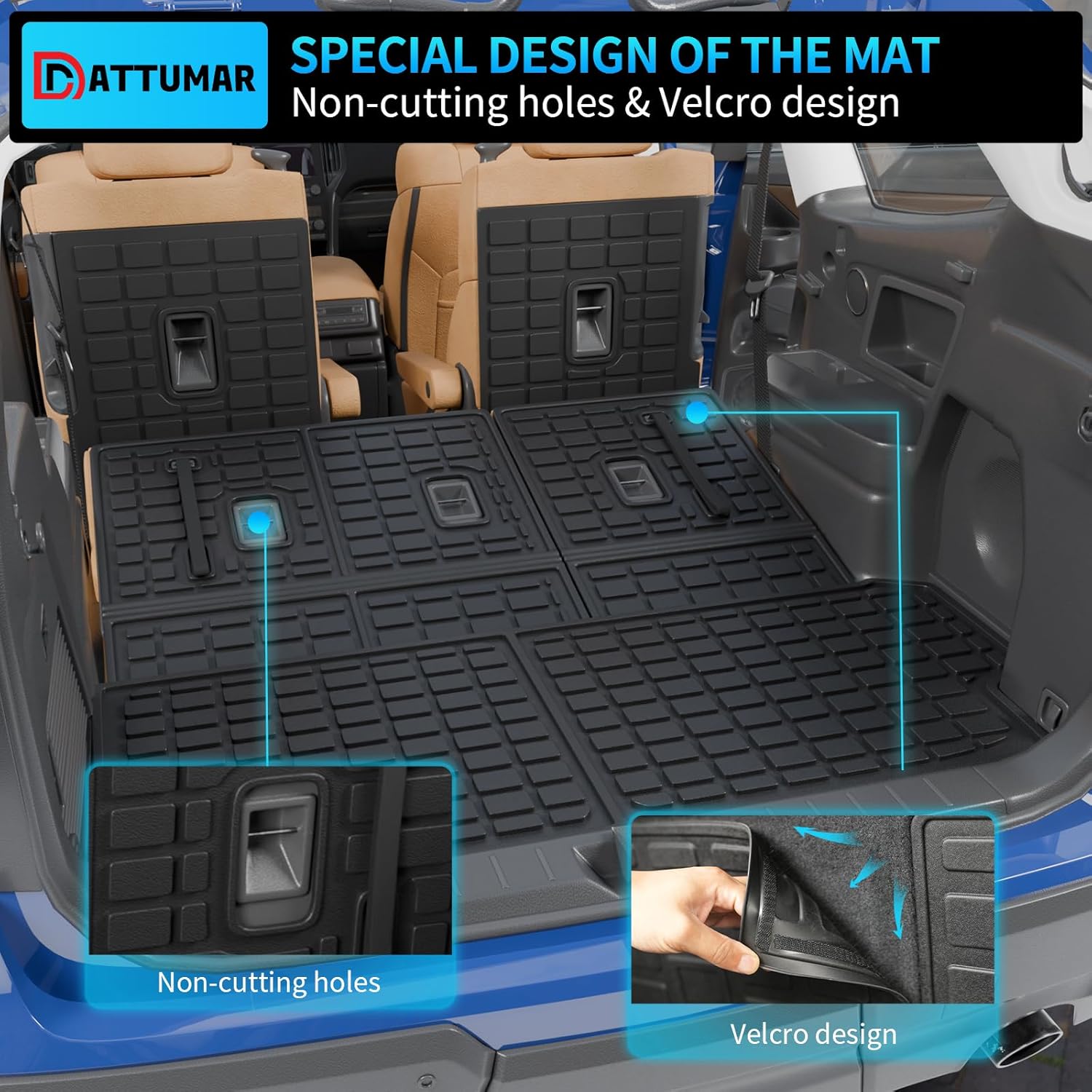 Floor Mats Compatible with 2019-2025 2026 Subaru Ascent 7 Seater Cargo Mat Trunk Mat Cargo Liner Kick Mats All Weather 2024 Ascent Accessories (Floor Mats+Trunk Mat+2nd&3rd Row Backrest Mats)