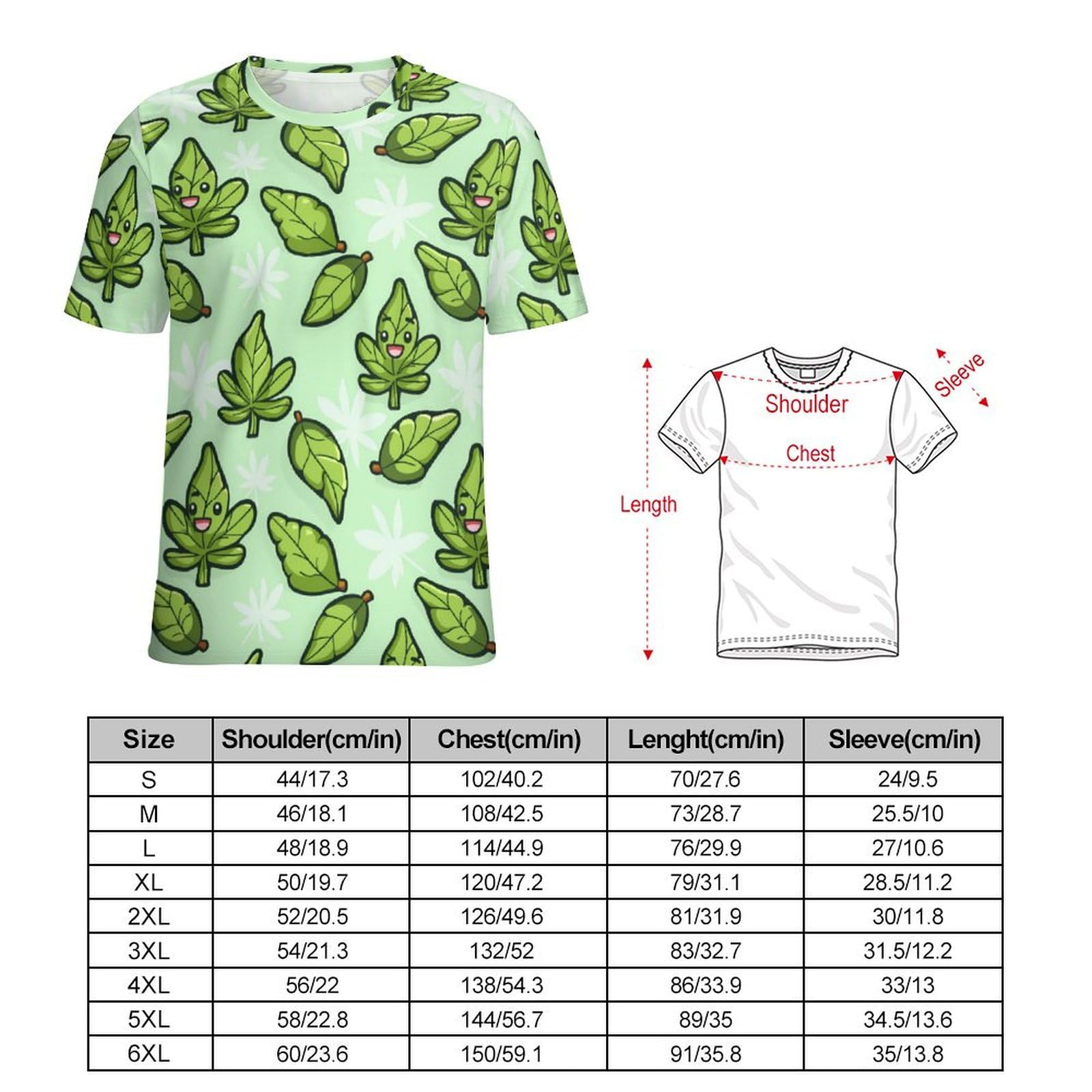 Pot Leaves Weed Unisex Adult T-Shirts Summer Short Sleeve Tee Casual Tops Funny Graphic L