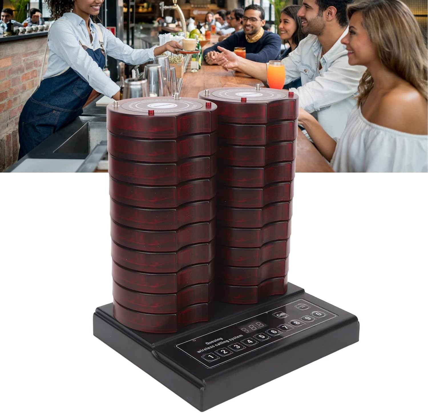 Pager Genius Complete 20 Restaurant Pager System, Page