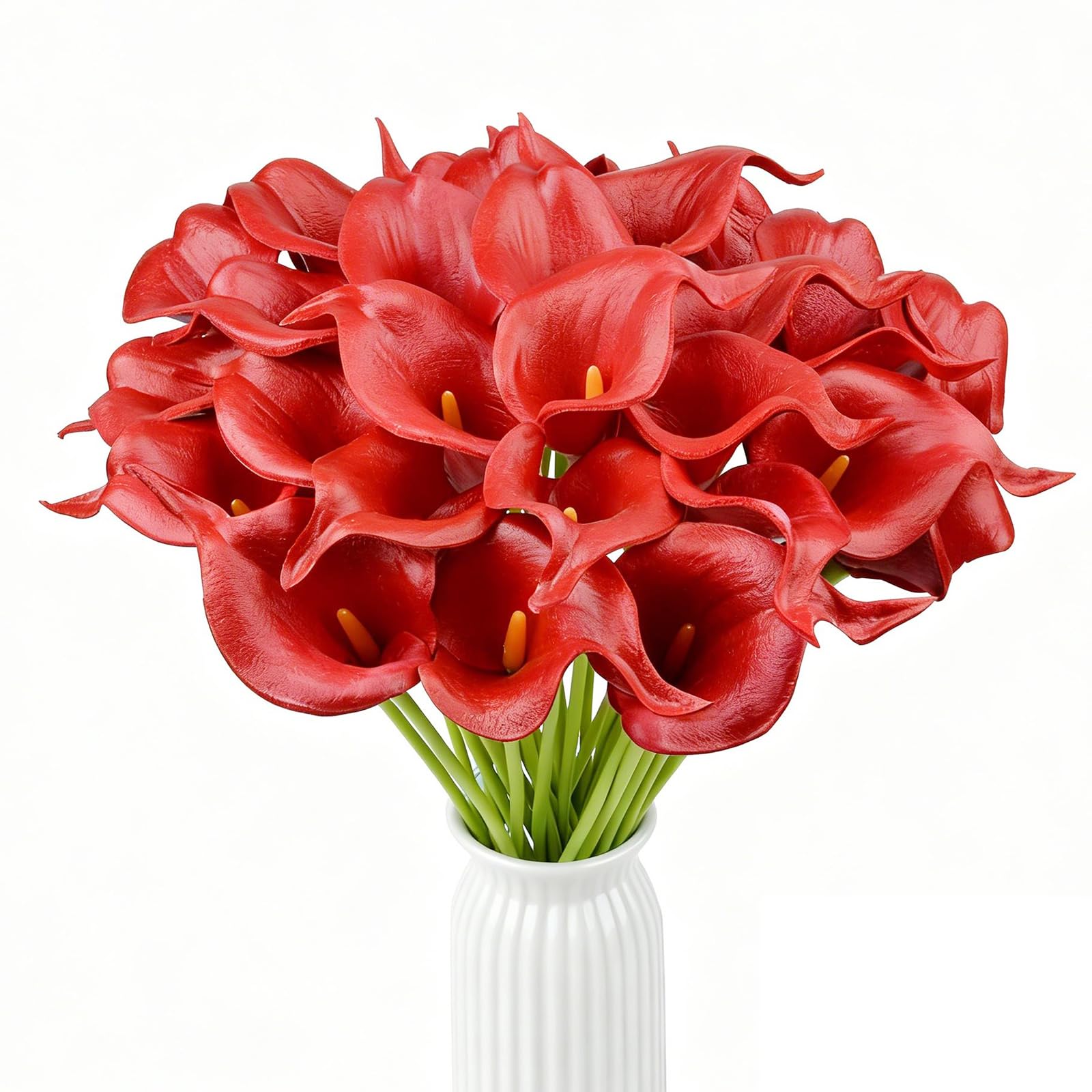 Bouquet de fleurs de calla artificiel en latex pour décoration de mariage