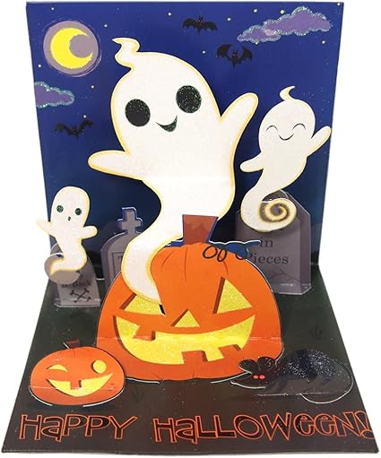 Amazon Co Jp Up With Paper ハロウィン ポップアップカード Silly Ghosts Ps984 文房具 オフィス用品