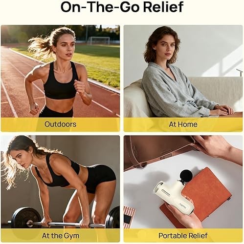 Miniatura 8 de Mini pistola de masaje con amplitud ajustable de 0.39 a 0.394 pulgadas, masajeador profesional de tejido profundo para nudos musculares, 4