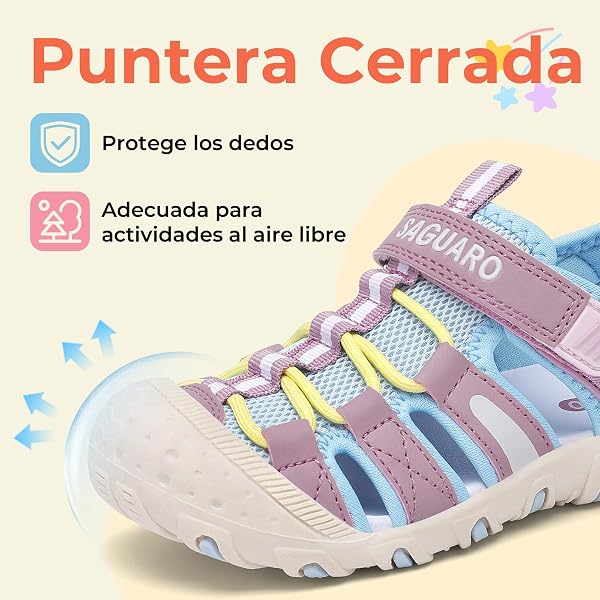 SAGUARO Sandalias Niña de Verano para Trekking y Senderismo,Talla 25-38 - 3