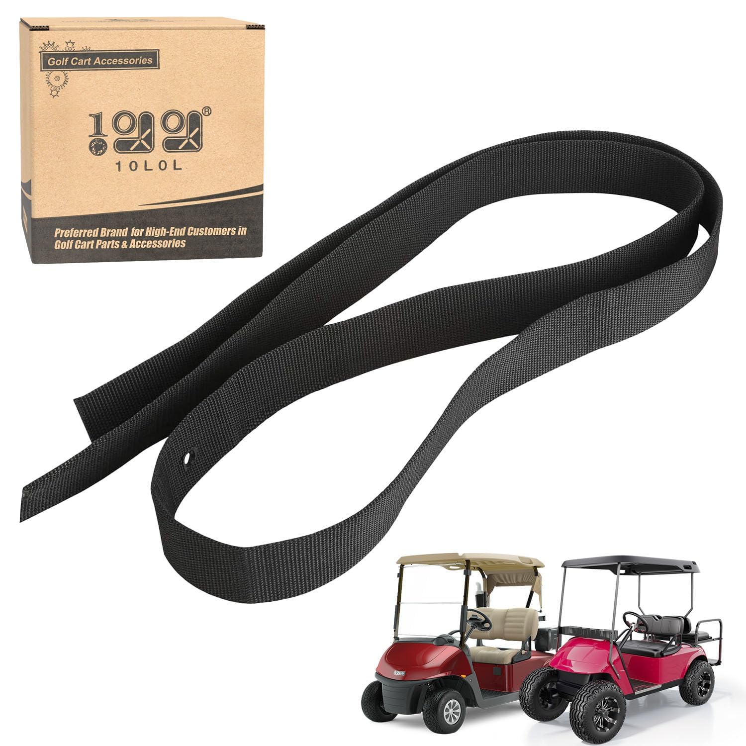 10L0L Golf Cart Bag Rack Holder Retainer Strap for EZGO TXT RXV, Medalist 1994.5-up, OEM# 71853-G01 71853G01