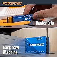 Vista 7 de POWERTEC Juego de 15 barras de configuración de altura de bloques de ajuste, barras de configuración de mesa de enrutador para la altura de la broca