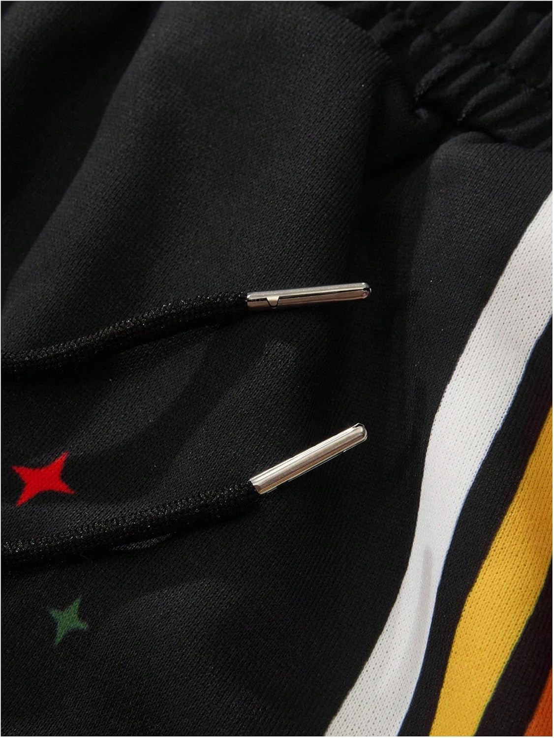 Size L Verdusa Men's Colorful Striped Athletic Sweatpants Streetwear Wide Leg Track Pants