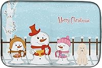 Vista 50 de Caroline's Treasures BB2508DDM - Tapete de secado de platos de perro de montaña bernés con regalos de Navidad entre amigos, tapete absorbente
