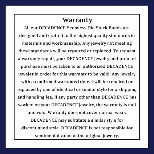 Vista 5 de DECADENCE - Alianza de boda lisa, pulida, de oro blanco y amarillo de 10 o 14 quilates, 4mm, talla 4-14
