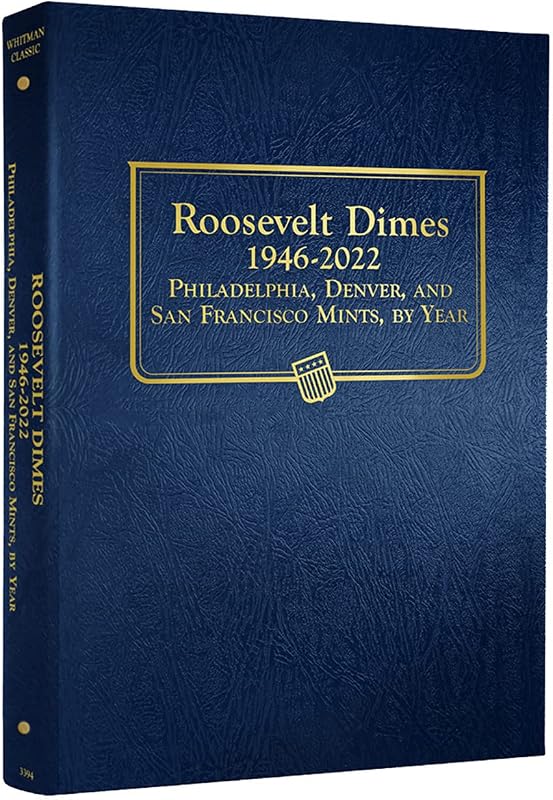 Álbum de monedas de diez centavos de Roosevelt de EE. UU. 1946 - 2022 #3394