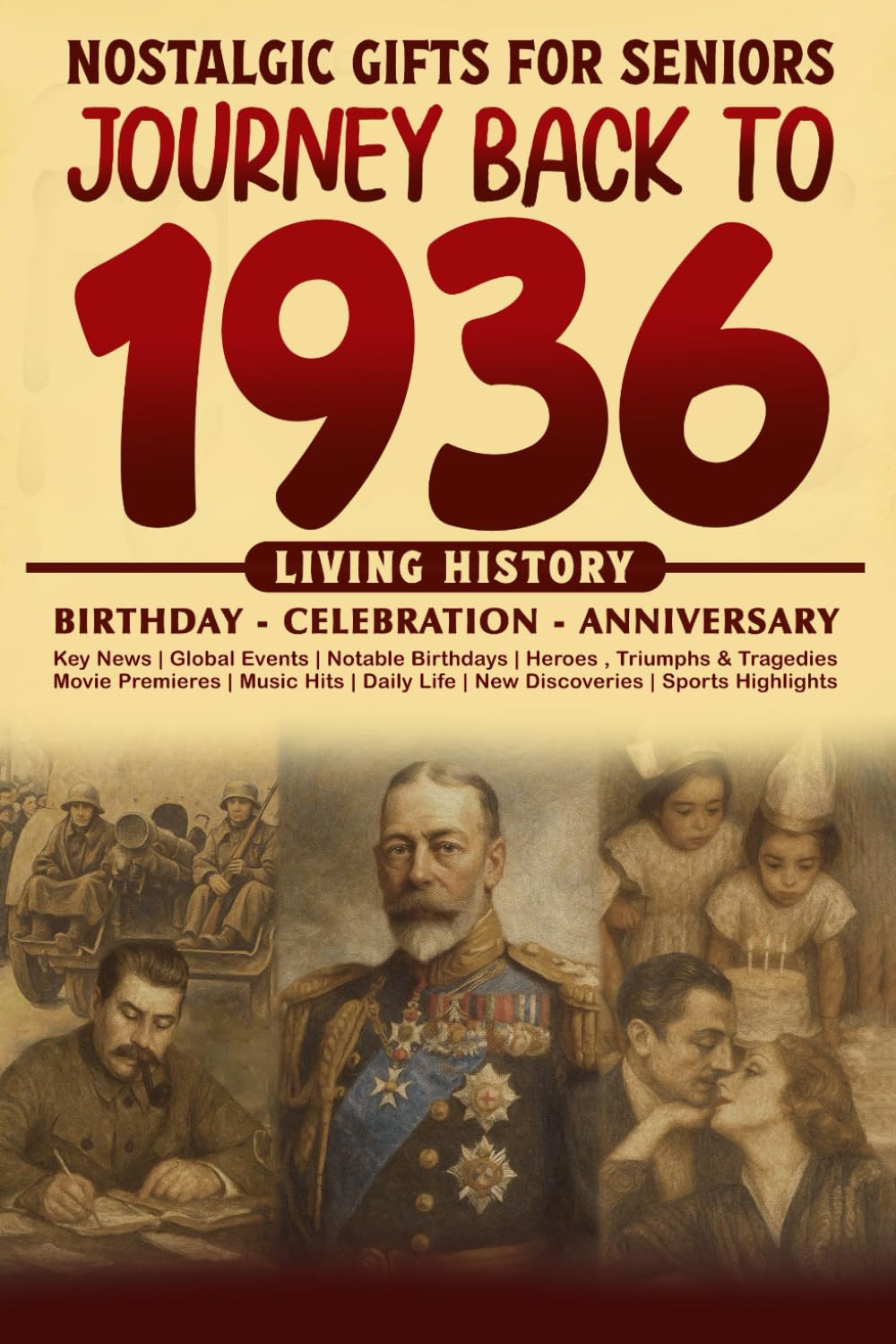 Journey Back To 1936: The Perfect Gift for Birthdays and Anniversaries For Those Born in 1936 History Book for Mom, Dad, Grandparent, Friends, and More      Paperback – Large Print, January 1, 2026
