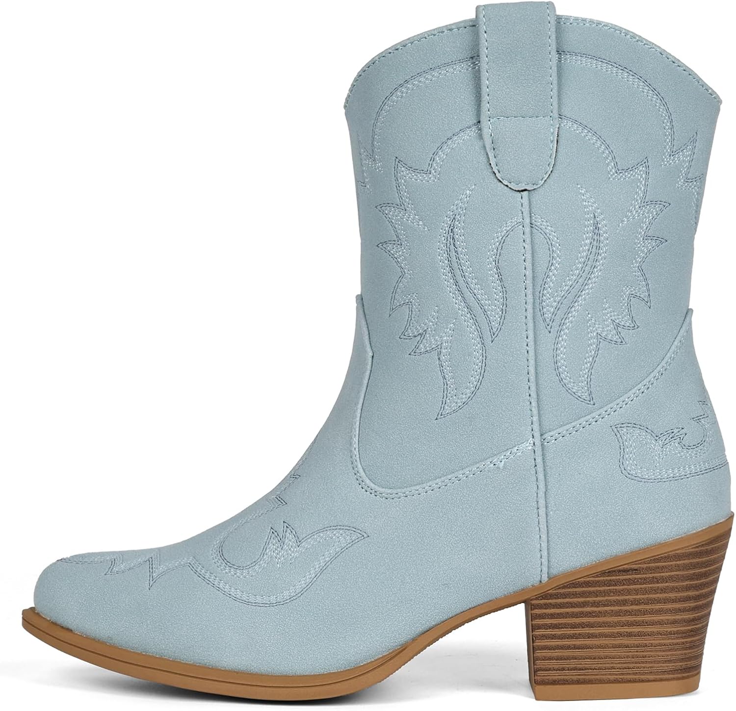 IXU Cowboy Boots for Women Ankle Cowgirl Boots Pointed Toe Short Western Booties - Image 2