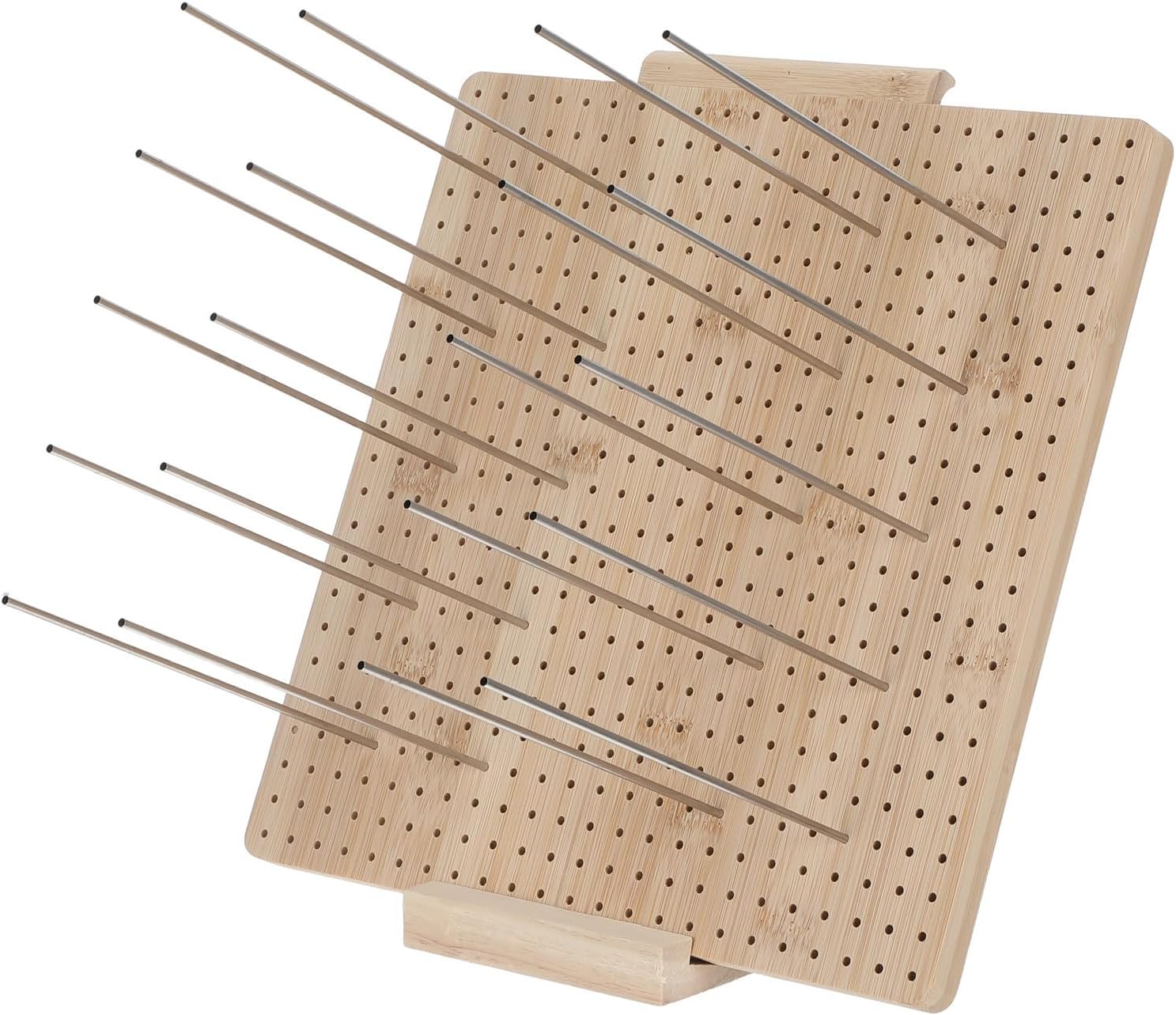 TEHAUX Crochet Blocking Board Tabletop Needlework Blocking Board Precise Grid Lines Wooden with 20 Pins, Lightweight and Easy to Carry and Lace and Garments, for Beginners