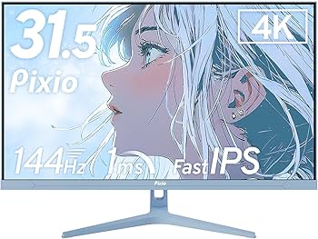 PX32U Wave White ゲーミングモニター PX32U Wave 32-inch 4K 144Hz Gaming Monitor with Fast IPS and