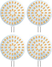 G4 LED 3W Bulb, Equivalent Halogen Bulb 30W, AC/DC 12V, 400LM, Warm White 2700K, 48 x 2835 SMD, G4 Round LED Bulb for Cabinet Light, Recessed Lighting, 4 Pieces