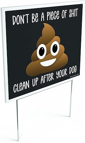 Miniatura 5 de Honey Dew Gifts, Letreros de jardín con estacas, divertidos carteles de césped con estacas, divertidos letreros de césped para perros, 9 x 8