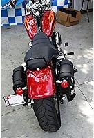 Vista 6 de Bolsas de sillín de motocicleta de cuero sintético solo Swing Arm Bag impermeable