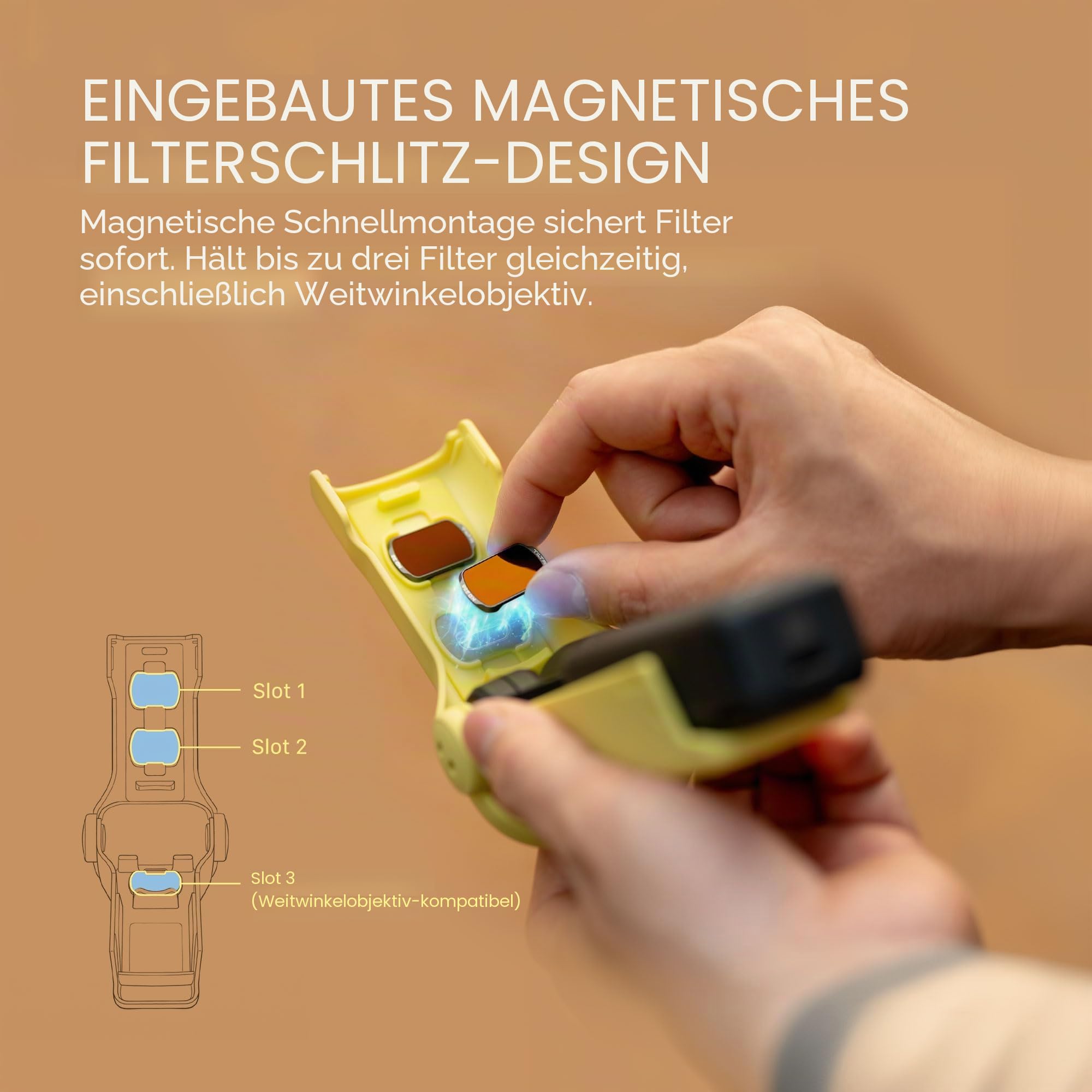 Tilta Pocket 4/3 Schutzhülle, Bietet Platz für 3 Standardfilter, Stoßfest, Robuste Hülle, Speziell für DJI Osmo Pocket 4/3 Zubehör, Hardcase mit Safe-Lock, Leicht zu öffnen, Grün TA-T96-PTC-LG