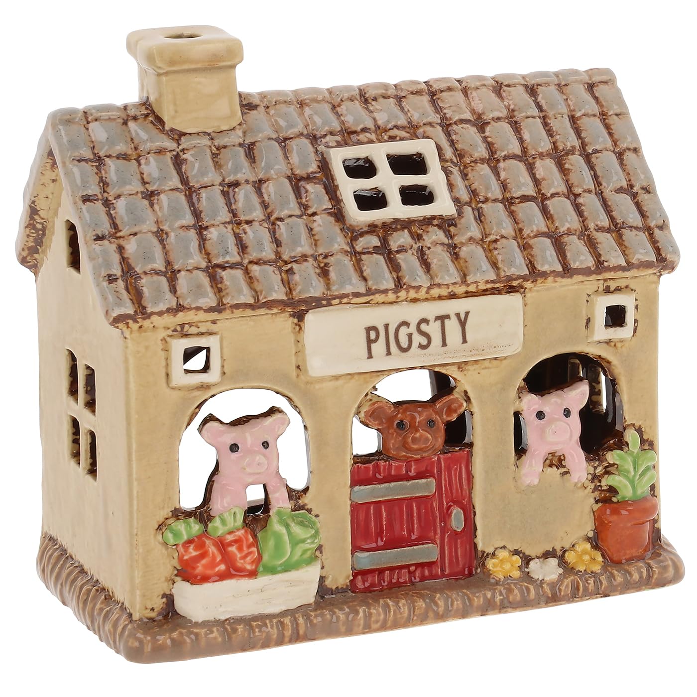 Shudehill Giftware Village Pottery Pigsty Tealight Holder