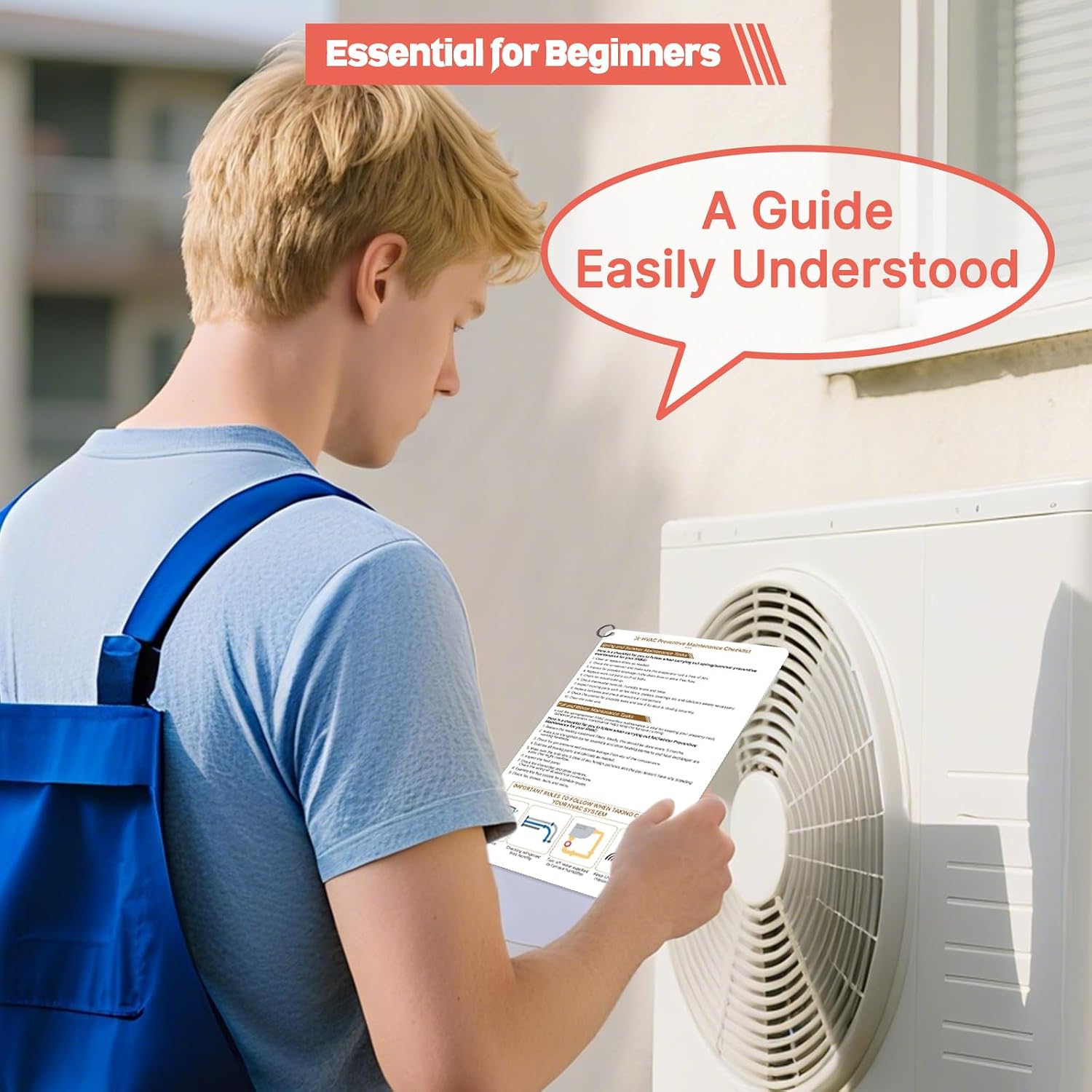 OCQOTAT HVAC Quick Reference Cards, Refrigerant Charging and Troubleshooting Tech Guide for Air Conditioners & Heat Pumps, Portable HVAC Tools Card, 4 Pieces, Double-Sided, with a Ring, 9" x 6"