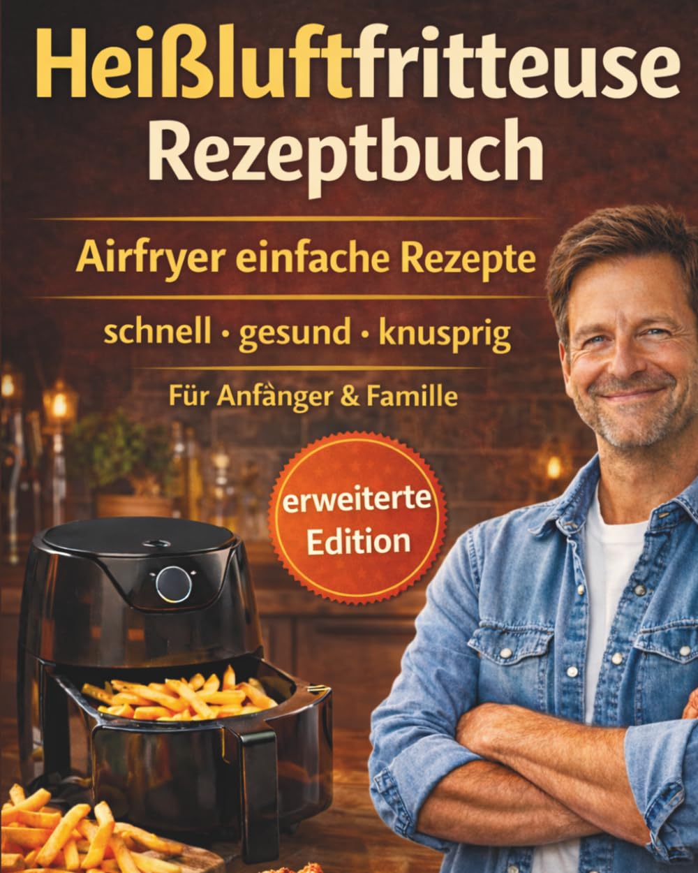 Heißluftfritteuse Rezeptbuch: Airfryer einfache Rezepte schnell & gesund – knusprig ohne Öl | Low Carb, Meal Prep, Snacks & Abendessen | Für Anfänger & Familie – täglich genießen ohne Reue