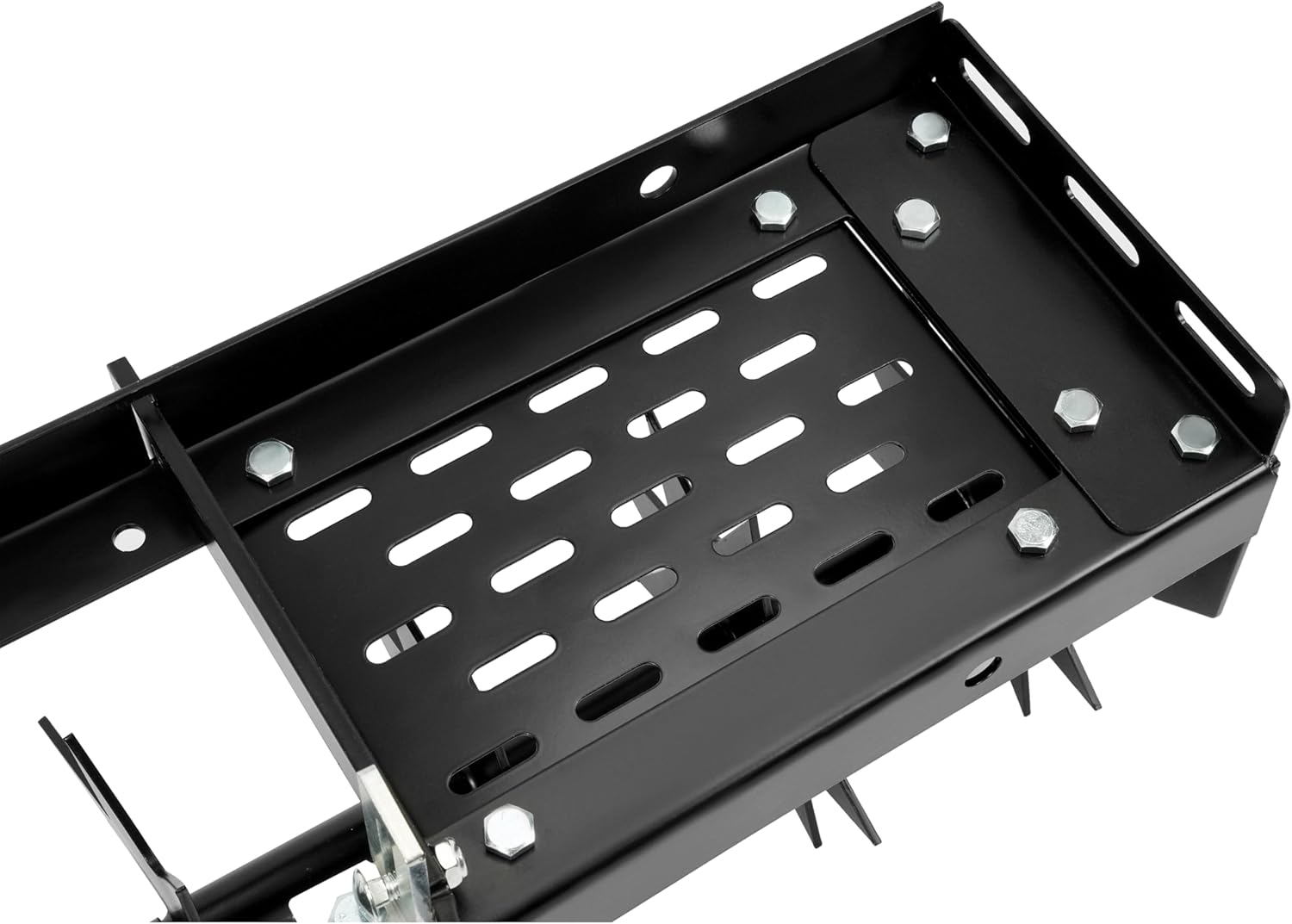 32" Tow Behind Spike Aerator Featuring 8 Spikes, Hitch Pin Attachment Fits Lawn Tractors, ZTRs, ATVs, Soil Aerator for Lawns, Gardens and Farms