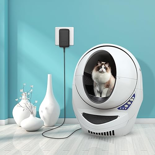 Miniatura 6 de Hustery - Cargador adaptador de CA de 15 V compatible con II Litter-Robot III al aire libre autolimpieza caja de arena cable de alimentación