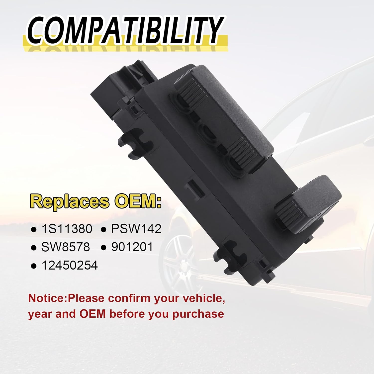 Driver Side Seat Switch & Right Passenger Power Recliner Control Compatible with 1999-2007 Chevrolet Chevy Avalanche Suburban Silverado Tahoe/GMC Yukon Sierra/Cadillac Escalade/Hummer H2