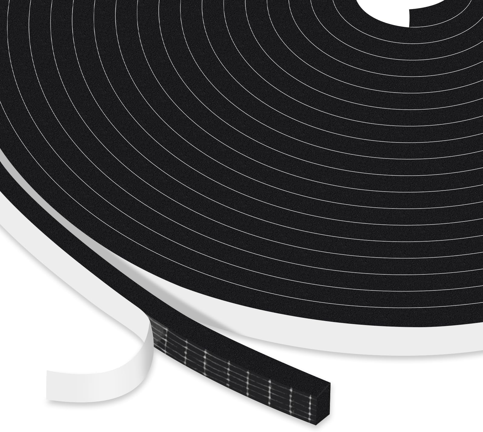 Upgraded Strong Adhesive Draft Excluder for Doors, Soundproof Closed Cell Foam Draught Excluder for Door Window AC Insulation, Waterproof Weatherstrip, Anti-Collision, Scratchproof, Total 15M