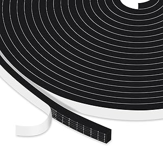 Upgraded Strong Adhesive Draft Excluder for Doors, Soundproof Closed Cell Foam Draught Excluder for Door Window AC Insulation, Waterproof Weatherstrip, Anti-Collision, Scratchproof, Total 15M