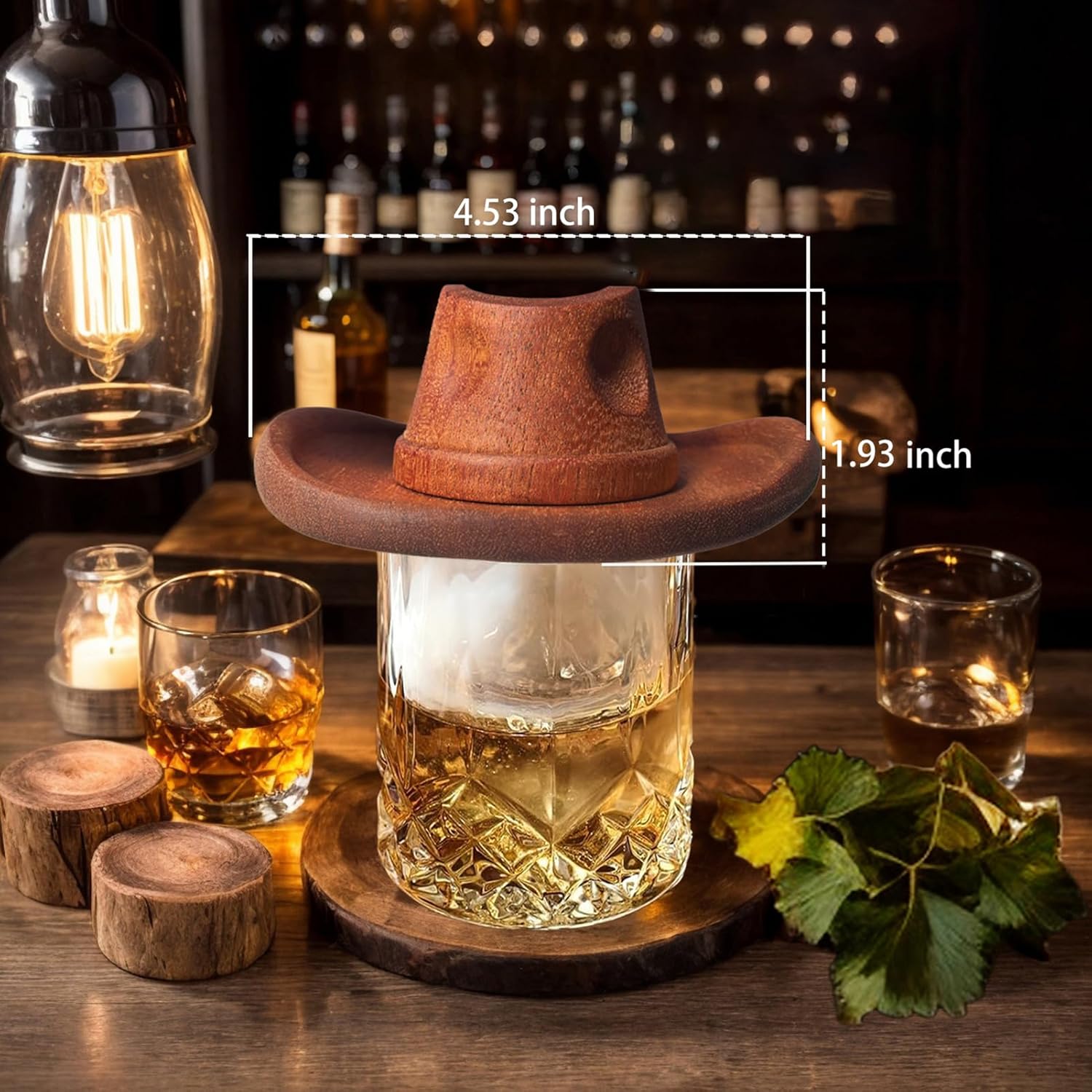 Whiskey Smoker Kit with Torch - 6 Flavors Wood Chips, 2 Metal Ice Cubes, 2 Glasses - Cocktail Smoker Infuser Kit, Old Fashioned Drink Smoker Kit, Birthday Whiskey Bourbon Gifts for Men,Dad(NO Butane)