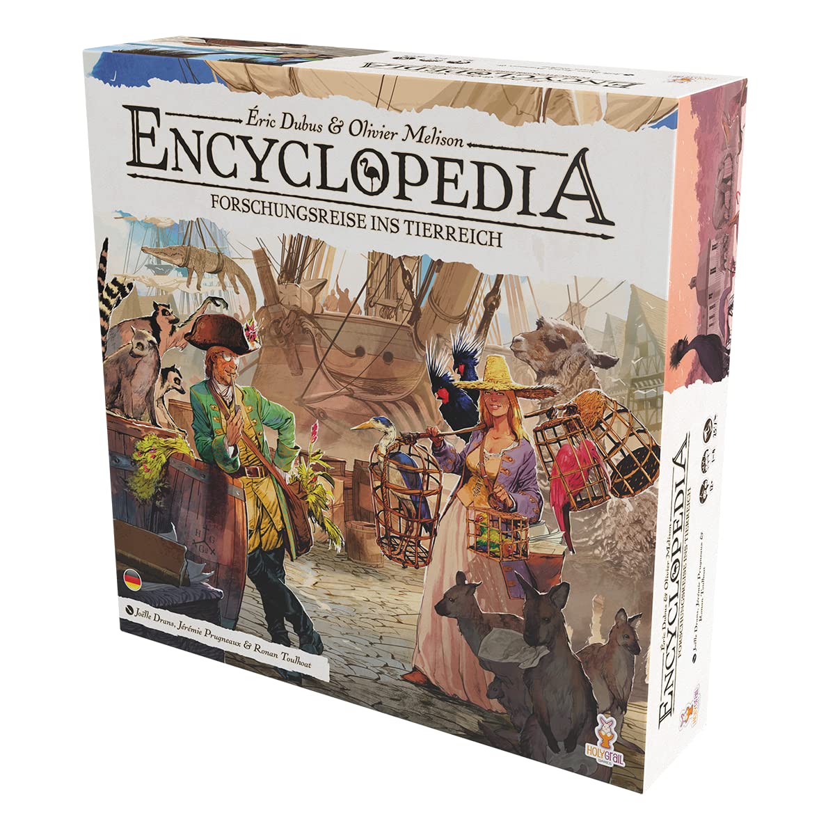 Holy Grail Games, Encyclopedia: Forschungsreise ins Tierreich, Kennerspiel, Brettspiel, 1-4 Spieler, Ab 12+ Jahren, 25 Minuten je Spieler, Deutsch