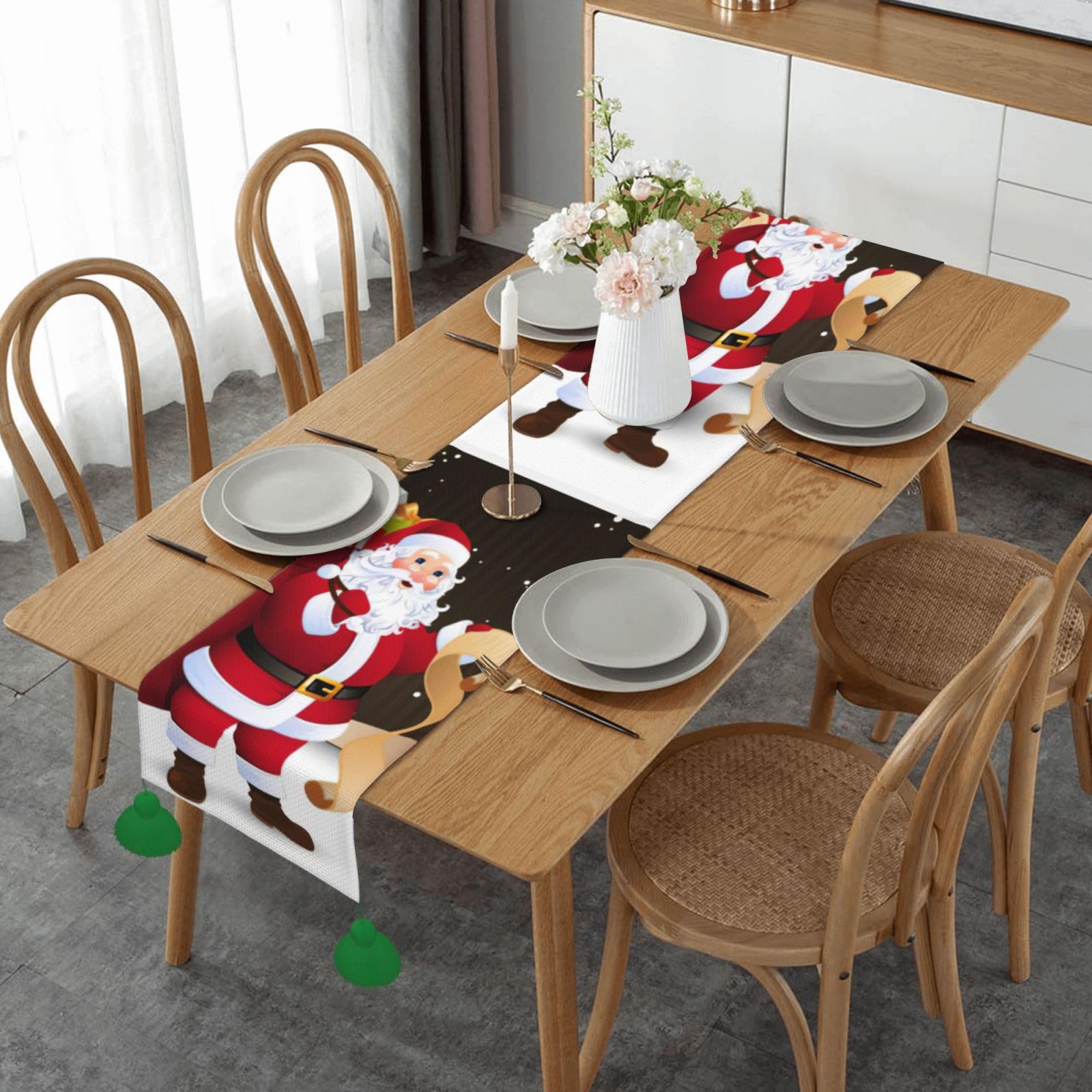Chemin de table de Noël Père Noël, le cadeau idéal pour décorer