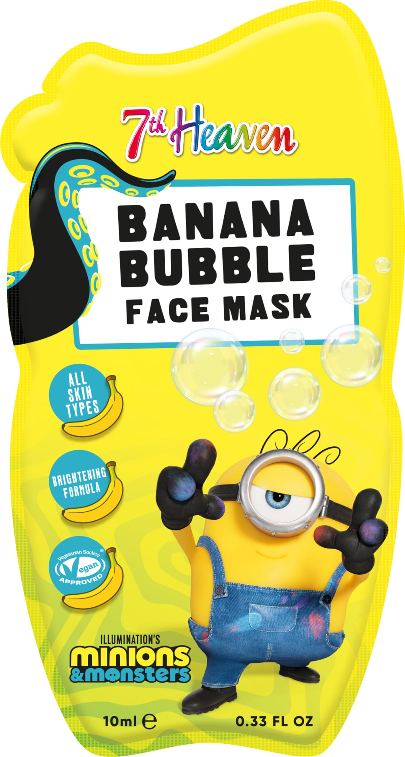 7th Heaven x Minions Banana Bubble Face Mask