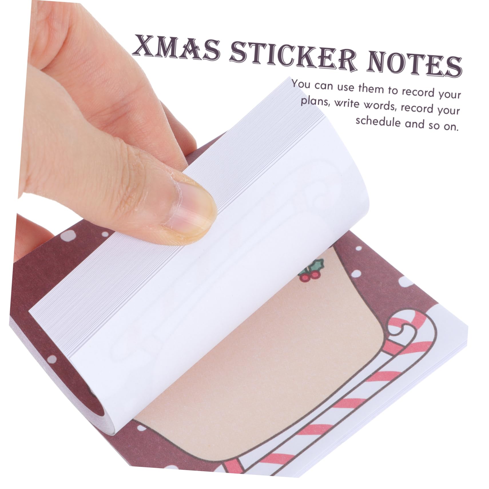 SHINEOFI 5 Juegos Notas Adhesivas Navideñas Notas Postales De Navidad Etiqueta Engomada De La Nota De Navidad Sticker Paper Decoração Notas Del Mensaje Almohadilla Adhesiva 12 Uds * 5