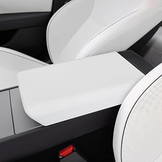 frani Center Console Armrest Cover for Tesla Model 3 Highland and Model Y Juniper,White