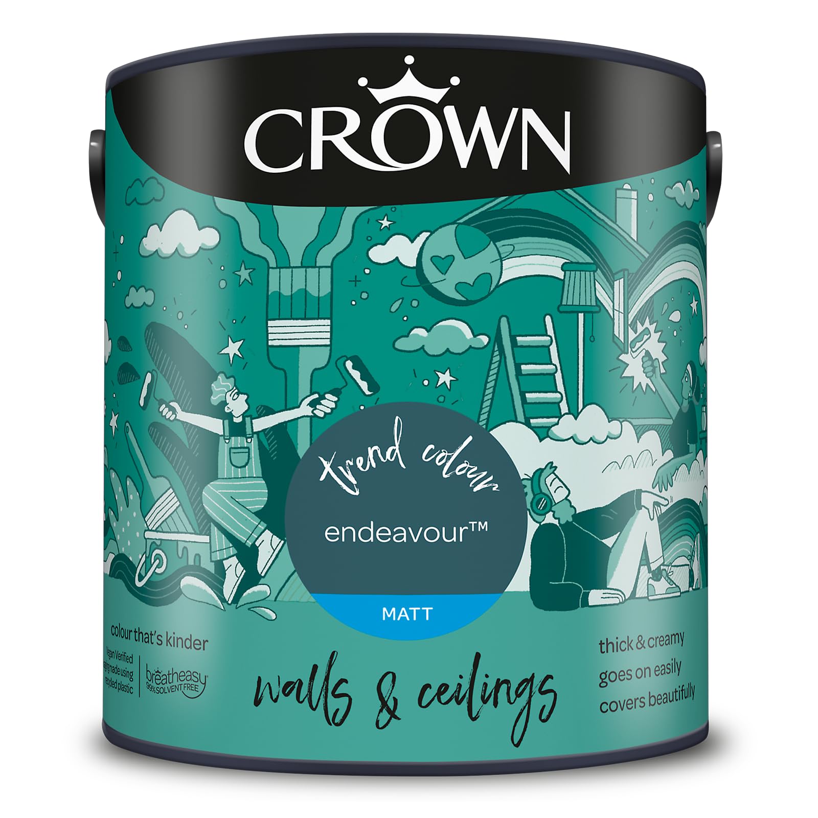 Crown Endeavour ® 5L Walls & Ceilings Matt Emulsion