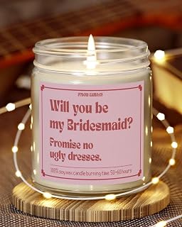 Unique Bridesmaid Prosa Scented Cande with nut Apricot Wa, Perfect Weddg Gift, Stunng Brida Par Faor, Eegant Brida Shower Decor, Thoughtfu Engagement Gift