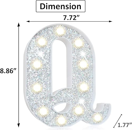 Miniatura 6 de Letras iluminadas, letras con luces brillantes que funcionan con pilas, letras LED del alfabeto, letras del alfabeto, letreros para luz de noche,