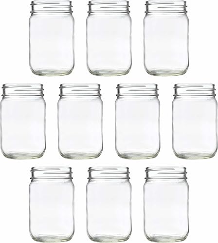 Miniatura 1 de DISCOUNT PROMOS Decorating Mason Jars - Juego de 10 frascos de vidrio para avena durante la noche, dulces, frutas, pepinillos, especias, bebidas,