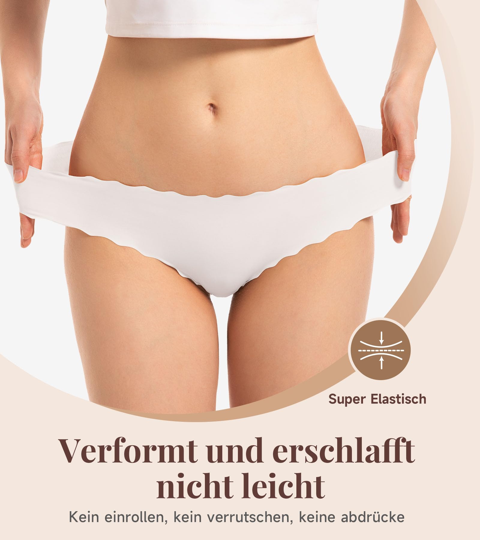 TANSTC Unterhosen Damen Nahtlose Unterwäsche Frauen Seamless Slips Stretch Damenunterwäsche Hipster Panties Atmungsaktiv Schlüpfer Unsichtbar Weich Höschen Bikinis Mehrpack 6er Pack XS-XL