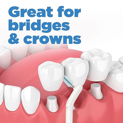 Miniatura 4 de GUM Proxabrush Go-Betweens - Recambios anchos - Compatible con mango permanente GUM - Cepillos interdentales reutilizables - Púas dentales de cerdas