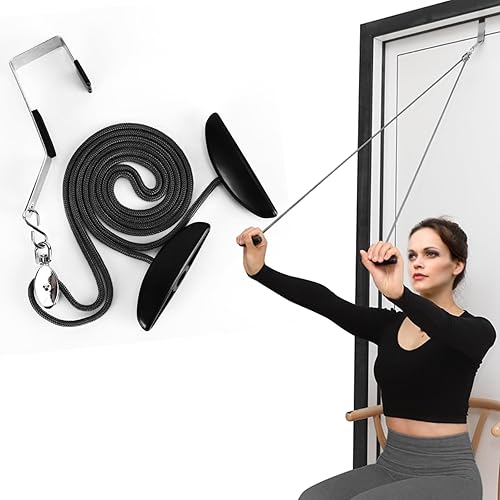 Polea de hombro sobre la puerta Sistema de fisioterapia, polea de ejercicio para terapia física, alivia el dolor de hombro y facilita la