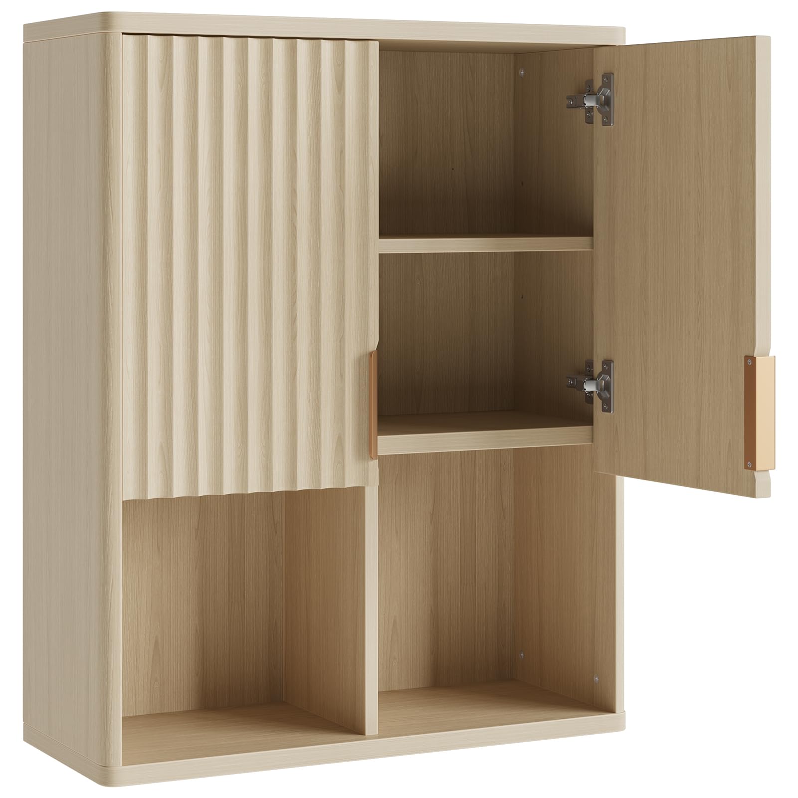Besiter Fluted Bathroom Wall Cabinet Over The Toilet Storage, 23