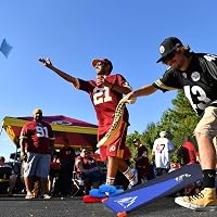 OBOVO Hordozható Cornhole Játék 8 Babzsákkal - Kültéri-Beltéri Családi Dobójáték Gyerekeknek és Felnőtteknek, Kertbe, Strandra, Kempingezésh 2